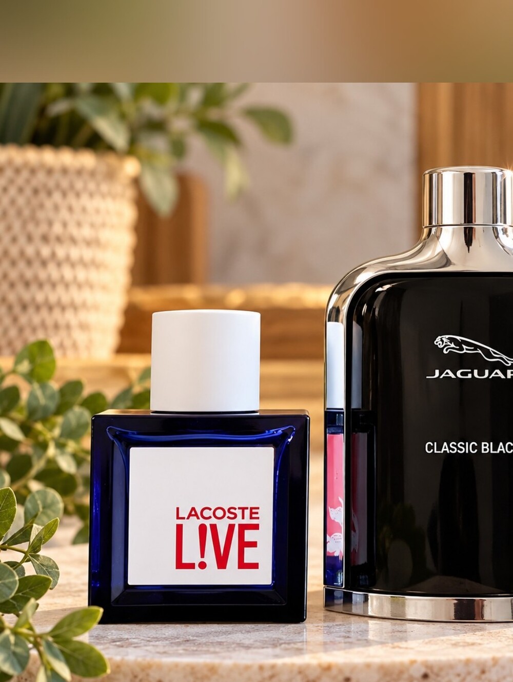 Lacoste L!VE & Jaguar Classic Black Men’s Cologne Fragrance Bundle